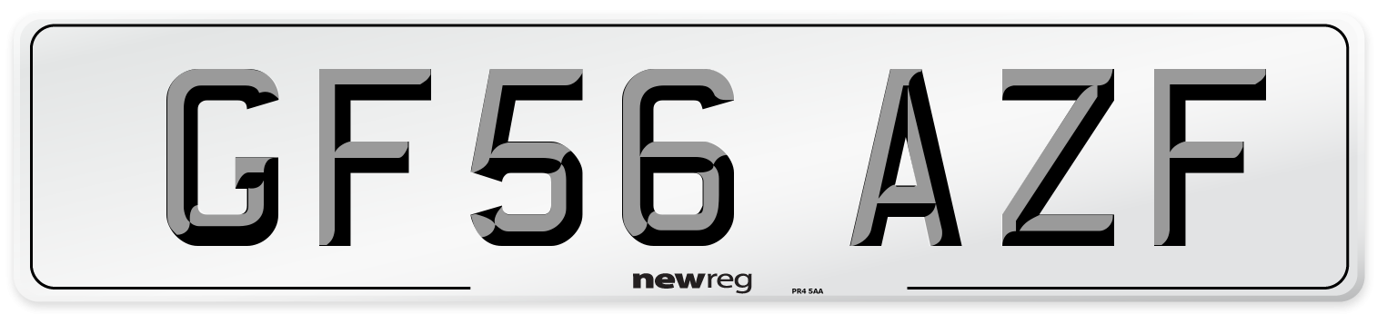GF56 AZF Number Plate from New Reg